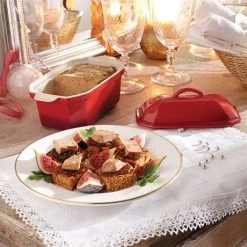 Terrine En Céramique émaillée 20,5 Cm Rouge -Cuisine Soldes Magasin 059124 3 4 Terrine en ceramique emaillee 20 5 cm rouge Mathon