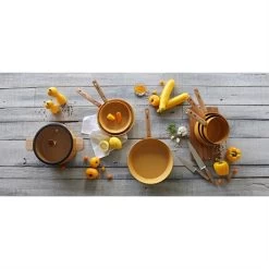 Casserole Ector Induction Aluminium Revêtu Manche En Bois 18 Cm Jaune -Cuisine Soldes Magasin 108003 4 1 Casserole Ector induction aluminium revetu manche en bois 18 cm jaune Ogo