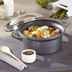 Faitout Et Couvercle Revêtement Dur Comme La Pierre 28 Cm -Cuisine Soldes Magasin 10836 1 7 Faitout et couvercle revetement Dur comme la pierre 28 cm Mathon