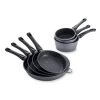 Lot De 4 Poêles Et 3 Casseroles Avec Revêtement Dur Comme La Pierre