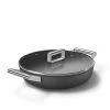 Smeg Sauteuse Aluminium Antiadhésive 28 Cm Noir Mat Avec Couvercle En Verre Trempé -Cuisine Soldes Magasin 112002 0 1 Sauteuse aluminium antiadhesive 28 cm noir mat avec couvercle en verre trempe Smeg