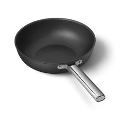 Smeg Wok Aluminium Antiadhésif 30 Cm Noir Mat -Cuisine Soldes Magasin 133005 3 4 Wok aluminium antiadhesif 30 cm noir mat Smeg