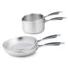 Batterie De Cuisine Excell'Inox 2 Casseroles Et 2 Poêles Tout Inox -Cuisine Soldes Magasin 271079 0 2 Batterie de cuisine Excell Inox 2 casseroles et 2 poeles tout inox Mathon