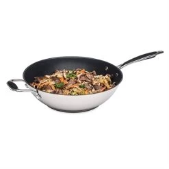 Wok Inox Antiadhérent 30 Cm Excell'Inox -Cuisine Soldes Magasin 272030 2 2 Wok inox antiadherent 30 cm Excell Inox Mathon