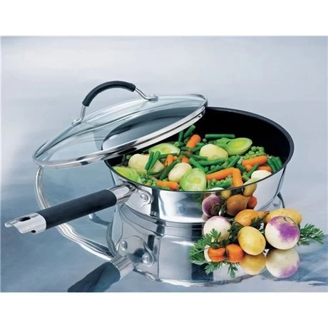Sauteuse Antiadhésive Inox Et Couvercle Rapid Cook 24 Cm 4 Sauteuse Antiadhésive Inox Et Couvercle Rapid Cook 24 Cm – Image 2