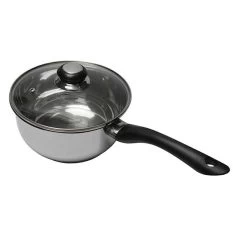 Casserole Inox Avec Couvercle En Verre 18 Cm