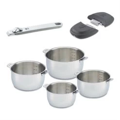BEKA Lot 4 Casseroles Select Avec Une Poignée Et 2 Anses Gris
