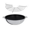 Lot Wok Inox Revêtu Et Grille Casteline 28 Cm
