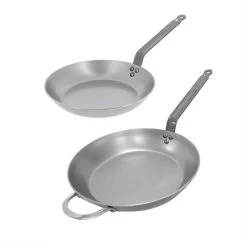 De Buyer Set De 2 Poêles Minéral B Element 24 Et 32 Cm