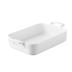 Plat Rectangulaire Porcelaine Belle Cuisine 26 Cm Blanc