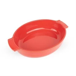 Peugeot Plat Ovale Céramique Rouge 31 Cm