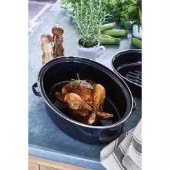 Cocotte Roaster 38 Cm Acier émaillé -Cuisine Soldes Magasin 381007 1 1 Cocotte roaster 38 cm acier emaille Baumalu