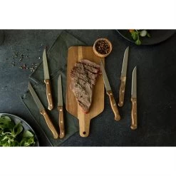 LIVOO Bloc De 6 Couteaux à Steak En Bois -Cuisine Soldes Magasin 411005 4 3 Bloc de 6 couteaux a steak en bois Livoo