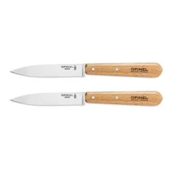 Opinel Lot 2 Couteaux Office N°112 Lame Lisse Inox 10 Cm Naturel