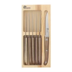Cuisine Soldes Magasin 30 6 Couteaux à Steak Antik En Bois D’acacia Et Coffret Bois