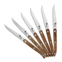 6 Couteaux à Steak Antik En Bois D’acacia Et Coffret Bois -Cuisine Soldes Magasin 471051 2 1 6 couteaux a steak Antik en bois d acacia et coffret bois Pradel Excellence