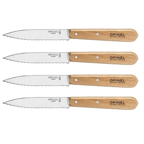 Opinel Set 4 Couteaux Office Lames Crantées Inox 10 Cm Couleur Naturel 3 Opinel Set 4 Couteaux Office Lames Crantées Inox 10 Cm Couleur Naturel