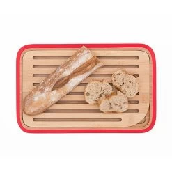 Planche à Pain En Bambou Rouge 28 Cm