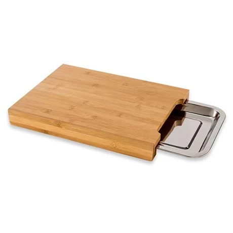Planche à Découper Bambou 34 Cm Avec Bac Amovible Inox 4 Planche à Découper Bambou 34 Cm Avec Bac Amovible Inox – Image 2