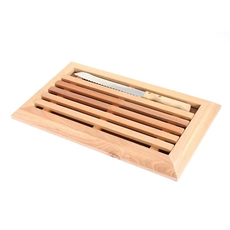 Planche à Pain En Hêtre Avec Grille Amovible Et Couteau 38,5 Cm 5 Planche à Pain En Hêtre Avec Grille Amovible Et Couteau 38,5 Cm – Image 3