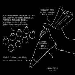 Poche à Douille Access 35 Cm -Cuisine Soldes Magasin 50051 2 3 Poche a douille access 35 cm Terraillon