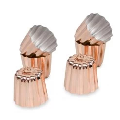 Patisse Lot 6 Canelés Bordelais 5,5 Cm Cuivre