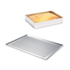 Lot Plaque à Pâtisserie Perforée 40 Cm + Rectangle à Gâteau Extensible