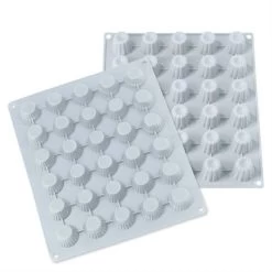 Lot 2 Grandes Plaques Silicone Mini-canelés Et Muffins