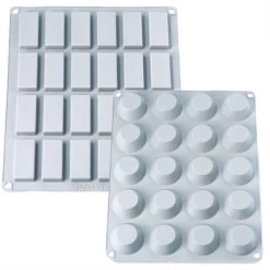 Lot Grandes Plaques Silicone Mini-financiers Et Mini-tartelettes