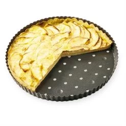 Tourtière Perforée Acier Revêtu Anti-adhérent 30 Cm -Cuisine Soldes Magasin 54106 3 7 Tourtiere perforee acier revetu anti adherent 30 cm Mathon