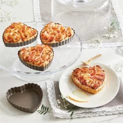 Set De 4 Moules à Tartelette Coeur Revêtement Antiadhérent 11 Cm -Cuisine Soldes Magasin 544009 2 4 Set de 4 moules a tartelette coeur revetement antiadherent 11 cm Mathon