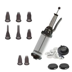 De Buyer Set Tube Piston à Pression Et Coffret Douilles Tritan à Garnir