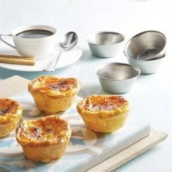 Lot 8 Moules Originaux à Pastéis De Nata - Flans Portugais -Cuisine Soldes Magasin 59902 2 1 Lot 8 moules originaux a Pasteis de Nata flans portugais Artame
