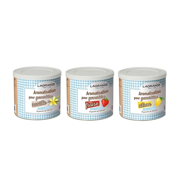Lot De 3 Arômes Pour Yaourt (Vanille, Fraise, Citron) 2 Lot De 3 Arômes Pour Yaourt (Vanille, Fraise, Citron)
