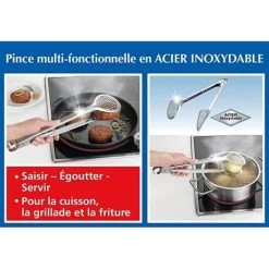 Pince De Cuisson Multifonction Inox 34,5 Cm -Cuisine Soldes Magasin 671004 4 3 Pince de cuisson multifonction inox 34 5 cm Wenko by Maximex