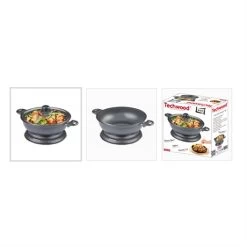 Wok Electrique 3,6 L 1500 W -Cuisine Soldes Magasin 713015 1 1 Wok Electrique 3 6 L 1500 W Techwood