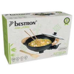 Bestron Wok électrique Avec Couvercle En Verre 1500 W -Cuisine Soldes Magasin 728059 3 1 Wok electrique avec couvercle en verre 1500 W Bestron