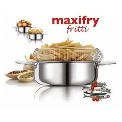 Friteuse Traditionnelle En Inox Avec Panier Eatitaly Maxifry 26 Cm -Cuisine Soldes Magasin 75901 1 1 Friteuse traditionnelle en inox avec panier Eatitaly Maxifry 26 cm Inoxriv