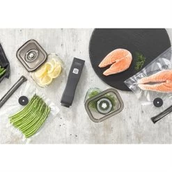 Caso Pompe De Mise Sous Vide électrique Vacu One Touch Eco-Set Avec Accessoires -Cuisine Soldes Magasin 760363 3 1 Pompe de mise sous vide electrique Vacu One Touch Eco Set avec accessoires Caso