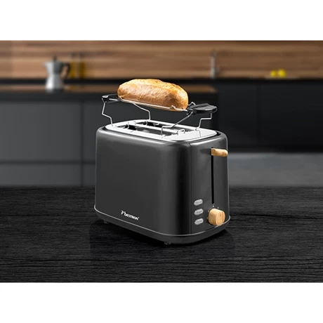 Bestron Toaster Grille-pain 2 Tranches Noir Et Bois 5 Bestron Toaster Grille-pain 2 Tranches Noir Et Bois – Image 3