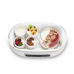 Yaourtière Automatique 4 Programmes 20 W Blanc Et Noir -Cuisine Soldes Magasin 780296 2 1 Yaourtiere automatique 4 programmes 20 W blanc et noir Simeo