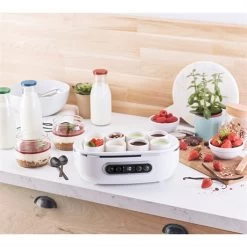 Yaourtière Automatique 4 Programmes 20 W Blanc Et Noir -Cuisine Soldes Magasin 780296 3 1 Yaourtiere automatique 4 programmes 20 W blanc et noir Simeo